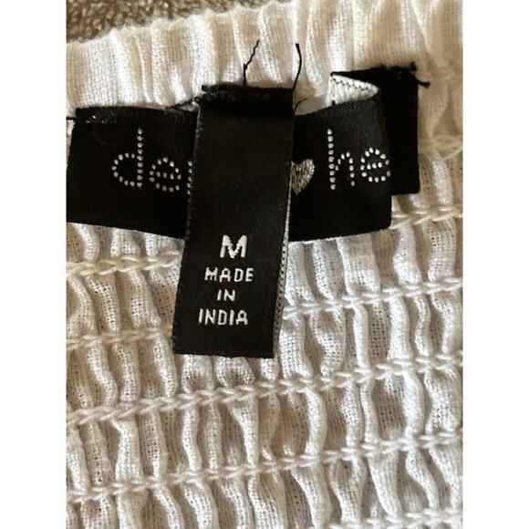 Derek Heart White Cotton Ruffle Peplum Tank Top – Size M - Picture 3 of 5